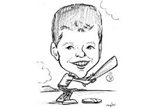 Birthday Party in caricature